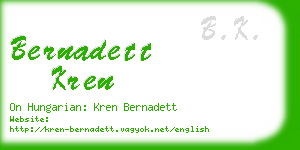 bernadett kren business card